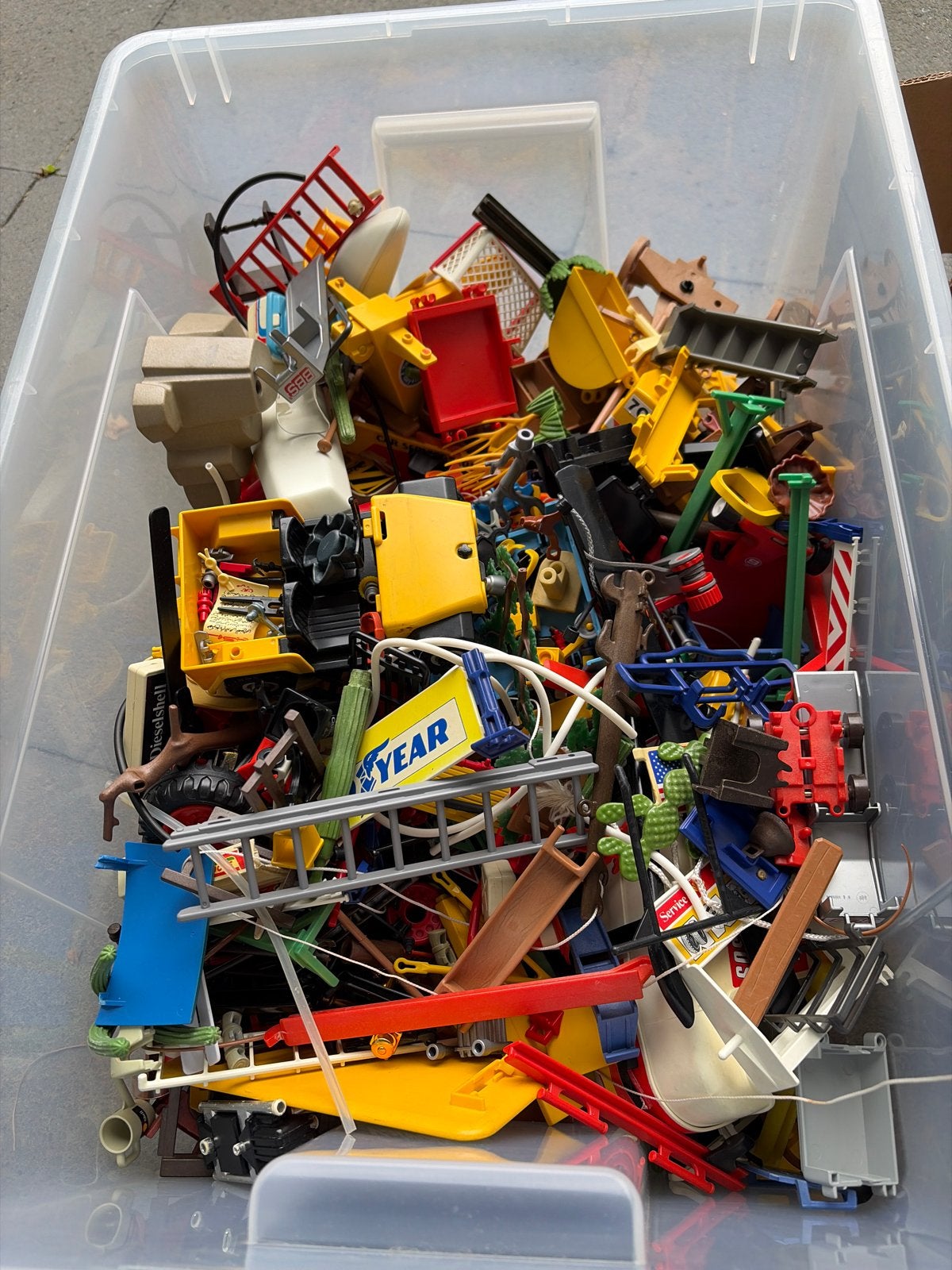 Grote partij Playmobil: voertuigen, boot, ambulance, onderde, Ophalen, Gebruikt