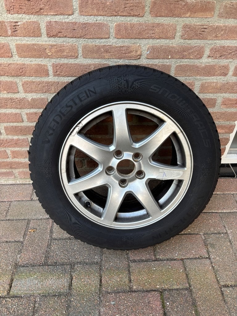 Lichtmetalen velgen met winterbanden, Ophalen, Gebruikt, 16 inch, Banden en Velgen