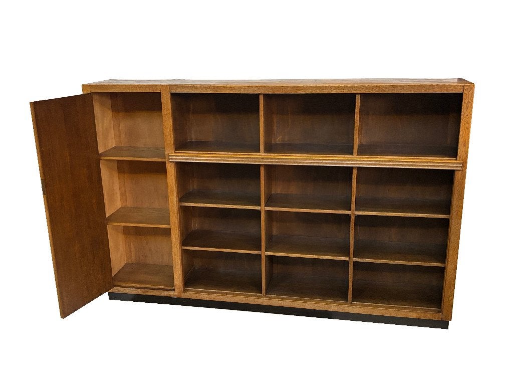 Art Deco XL Wandkast Vakkenkast Jaren 30 Eiken Open Kast, Ophalen of Verzenden