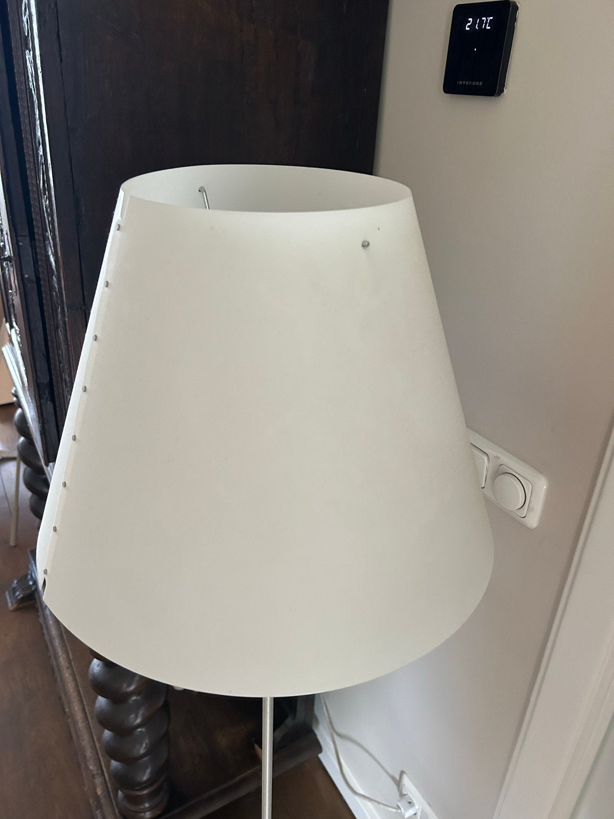 Luceplan vloerlamp, modern design, wit, Huis en Inrichting, Lampen | Vloerlampen, Ophalen of Verzenden, Gebruikt, Kunststof, 150 tot 200 cm