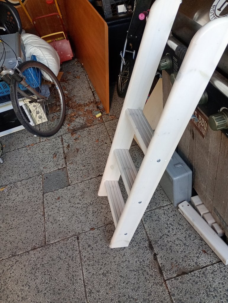 Houten trap Flexa bed, Ophalen, Gebruikt, Eenpersoons, Hout