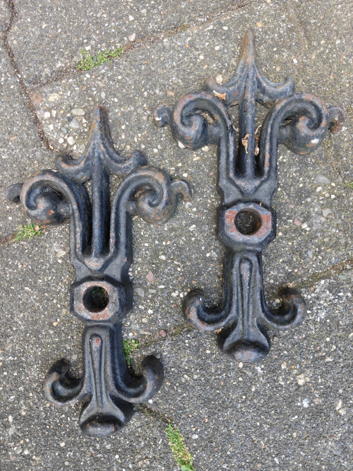 Decoratieve gietijzeren muurankers (set van 2), Ophalen of Verzenden