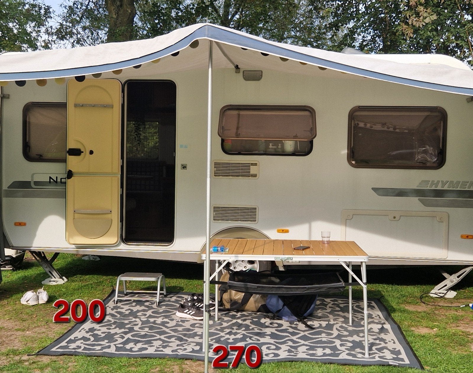 OXOMO KAMPEERKLEED/ BUITENKLEED / PATIO MAT MAAT L 270X200, Ophalen, Gebruikt