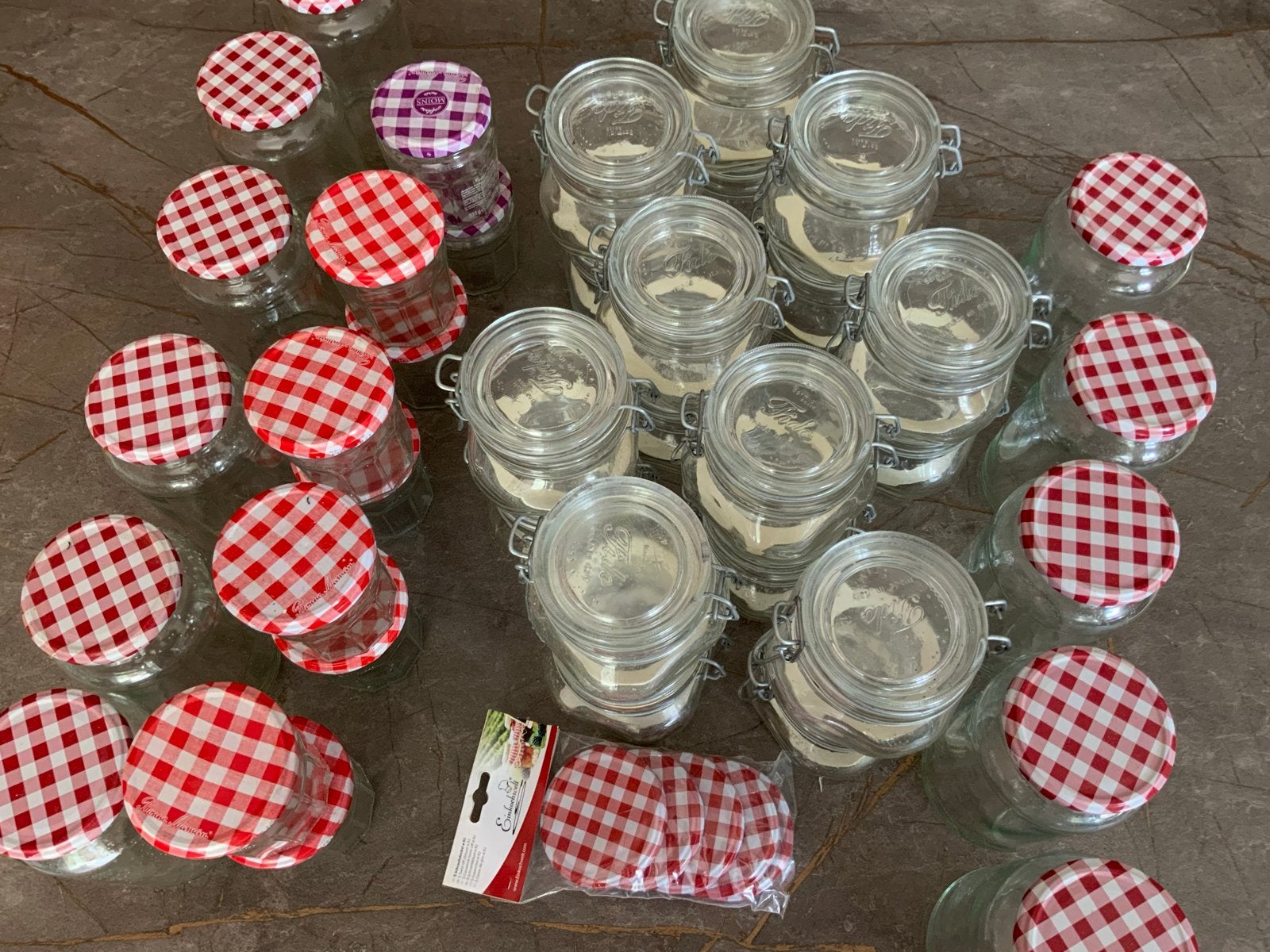 Glazen voorraadpotten en weckpotten - Diverse maten, Ophalen, Voorraadpot, Meerkleurig, Overige merken