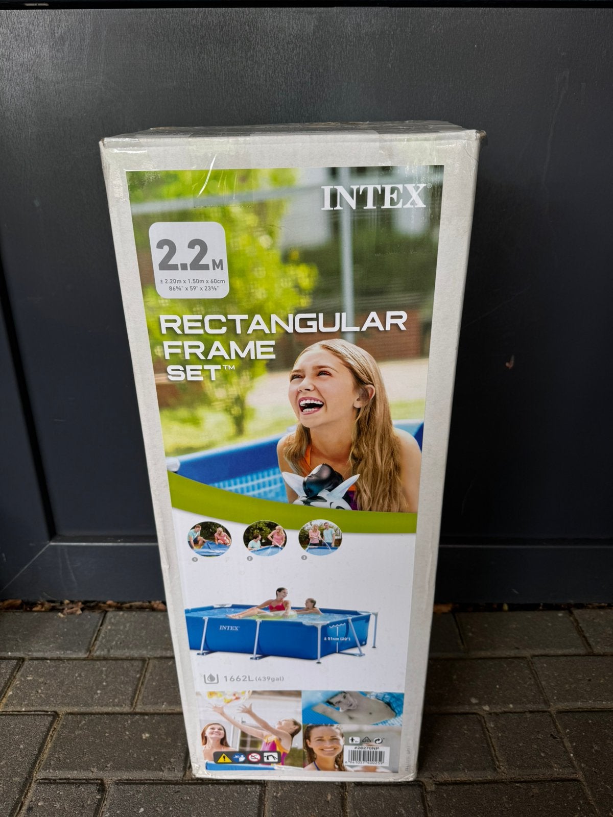 Zwembad intex in goede nette staat, Tuin en Terras, Ophalen, Minder dan 80 cm, Opzetzwembad, Rechthoekig