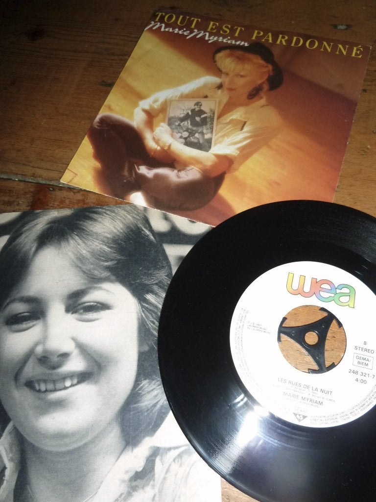 single MARIE MYRIAM tout est pardonne 1987, Ophalen of Verzenden, Gebruikt, Pop