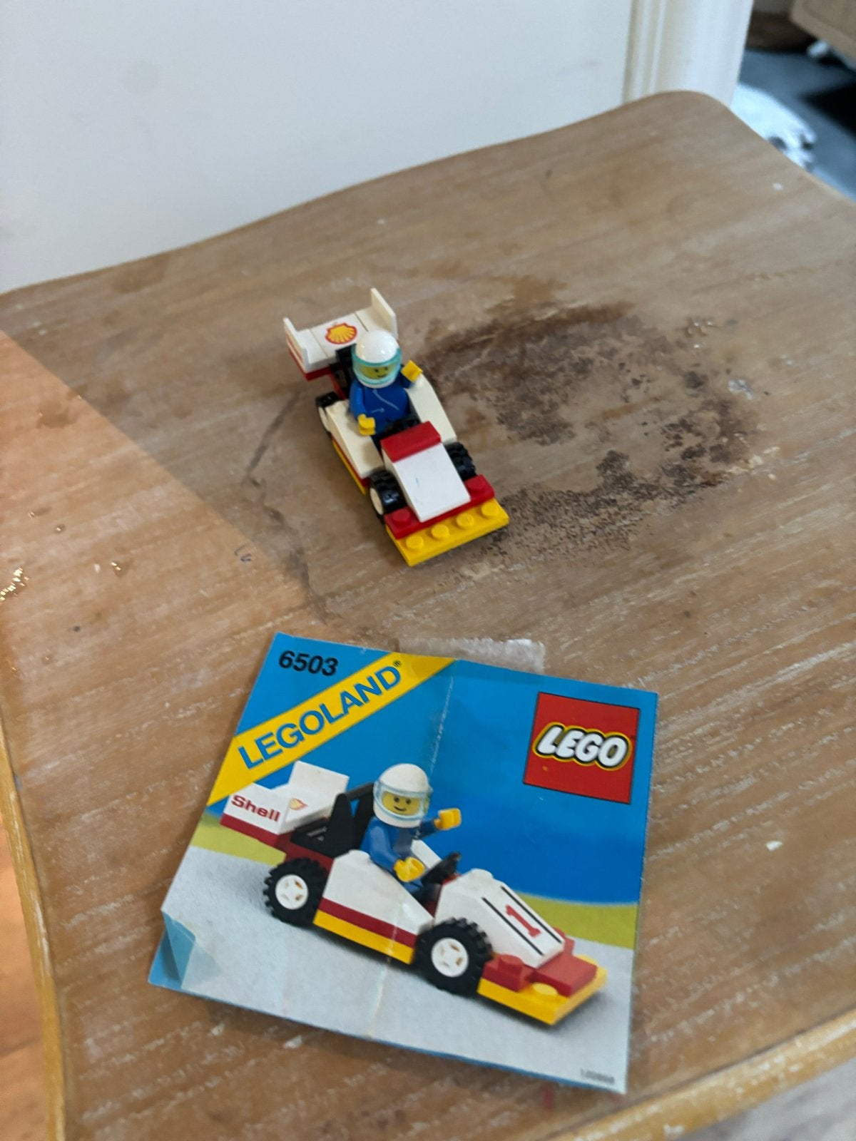 Lego Legoland 6503 Raceauto met instructies, Gebruikt, Lego, Ophalen of Verzenden, Compleet