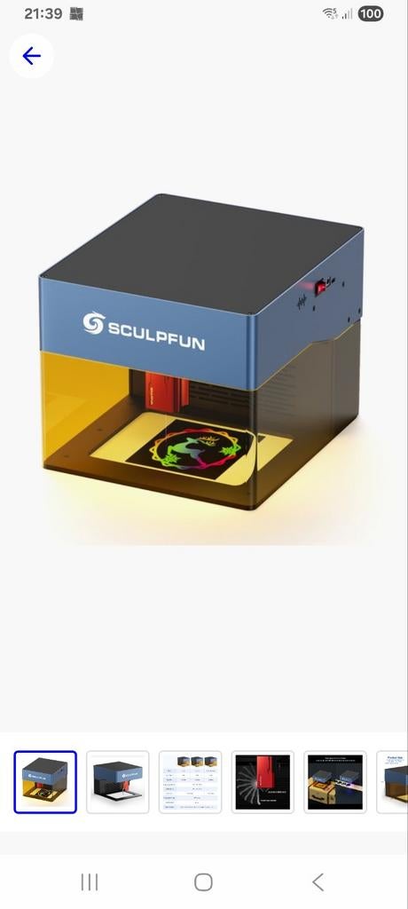 Sculpfun iCube 10W Laser graveermachine + Airpump, Ophalen of Verzenden, Nieuw, Sculpfun