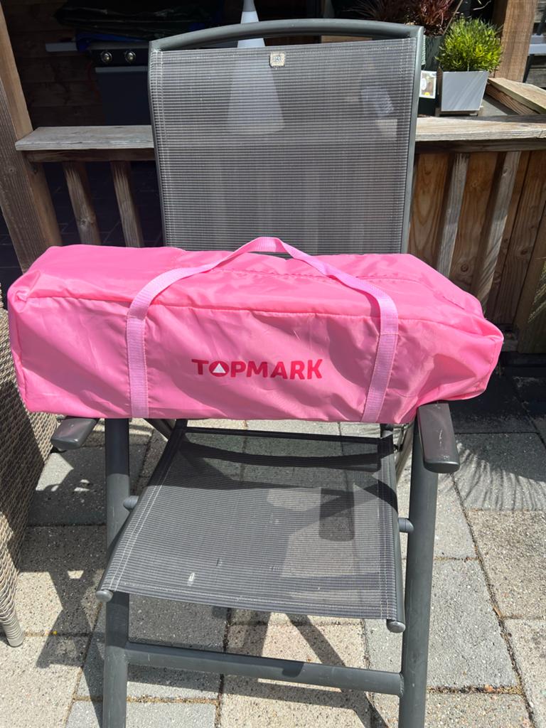 Roze Topmark campingbedje met Woezel en Pip handdoek, Ophalen of Verzenden, Zo goed als nieuw, Rechthoekig