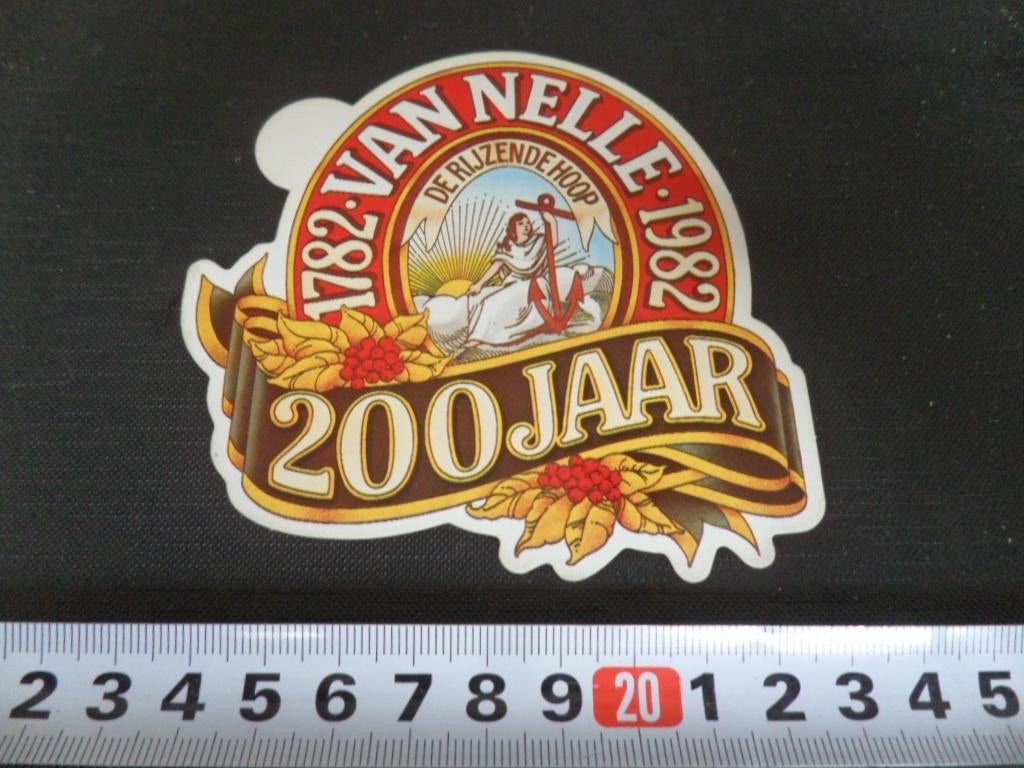sticker tabak VAN NELLE de rijzende hoop 200 jaar *, Ophalen, Zo goed als nieuw