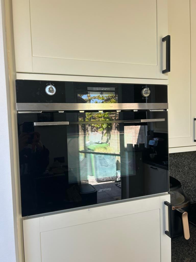 Smeg SC45MNE2 Inbouw Combimagnetron - Zwart/RVS, Ophalen, Combimagnetron, Gebruikt, 60 cm of meer