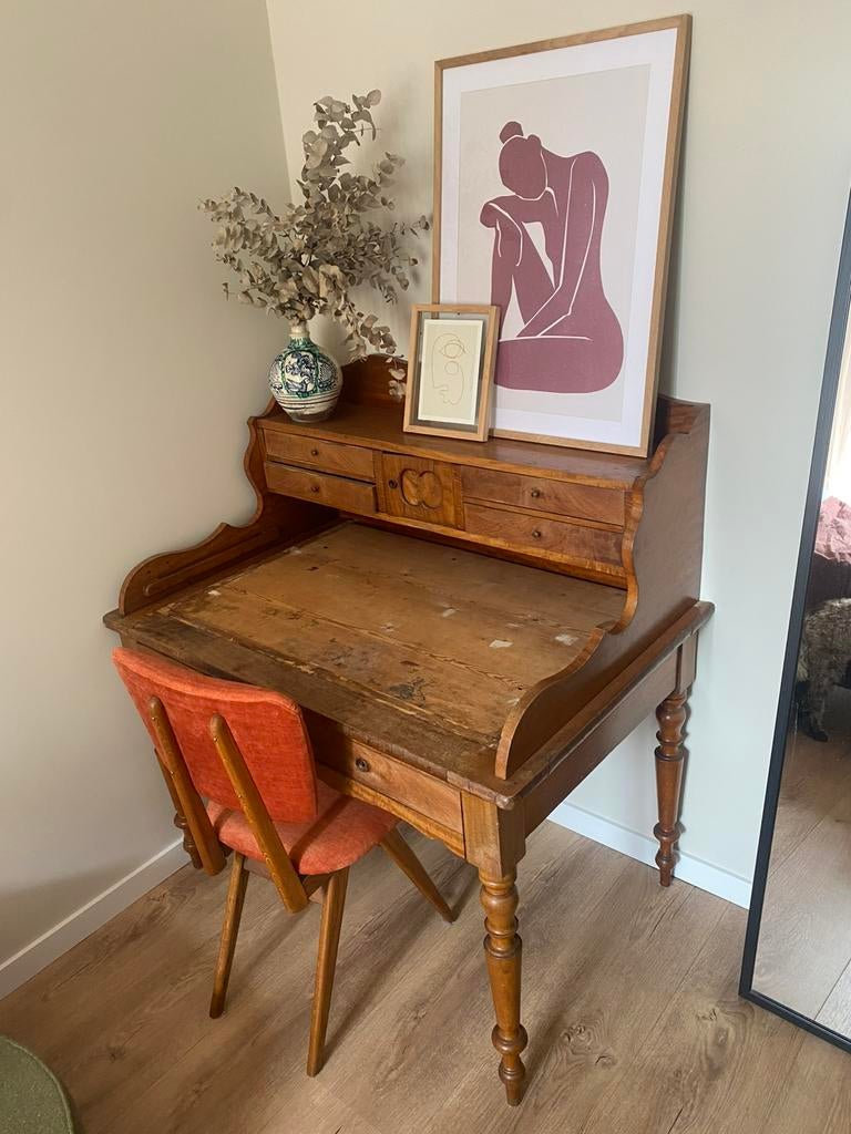 Antiek Secretair / schrijftafel, Huis en Inrichting, Ophalen, Zo goed als nieuw