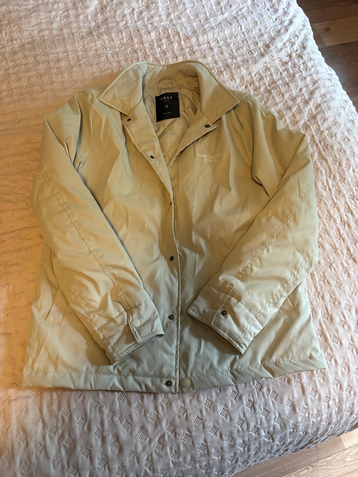 SMOG Jas Maat S - Zo goed als nieuw, Kleding | Heren, Ophalen of Verzenden, Zo goed als nieuw, Maat 46 (S) of kleiner, Beige