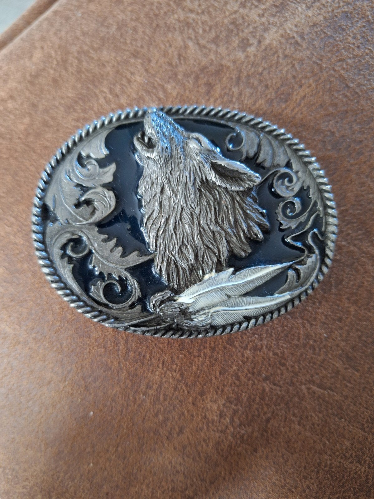 zgan riemgesp cowboy western wolf, Ophalen of Verzenden, Zo goed als nieuw, Overige kleuren, Losse buckle of gesp