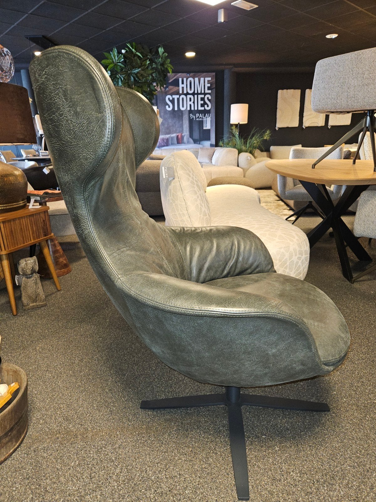 draai fauteuil PEACHES africa leder opruiming, Ophalen of Verzenden