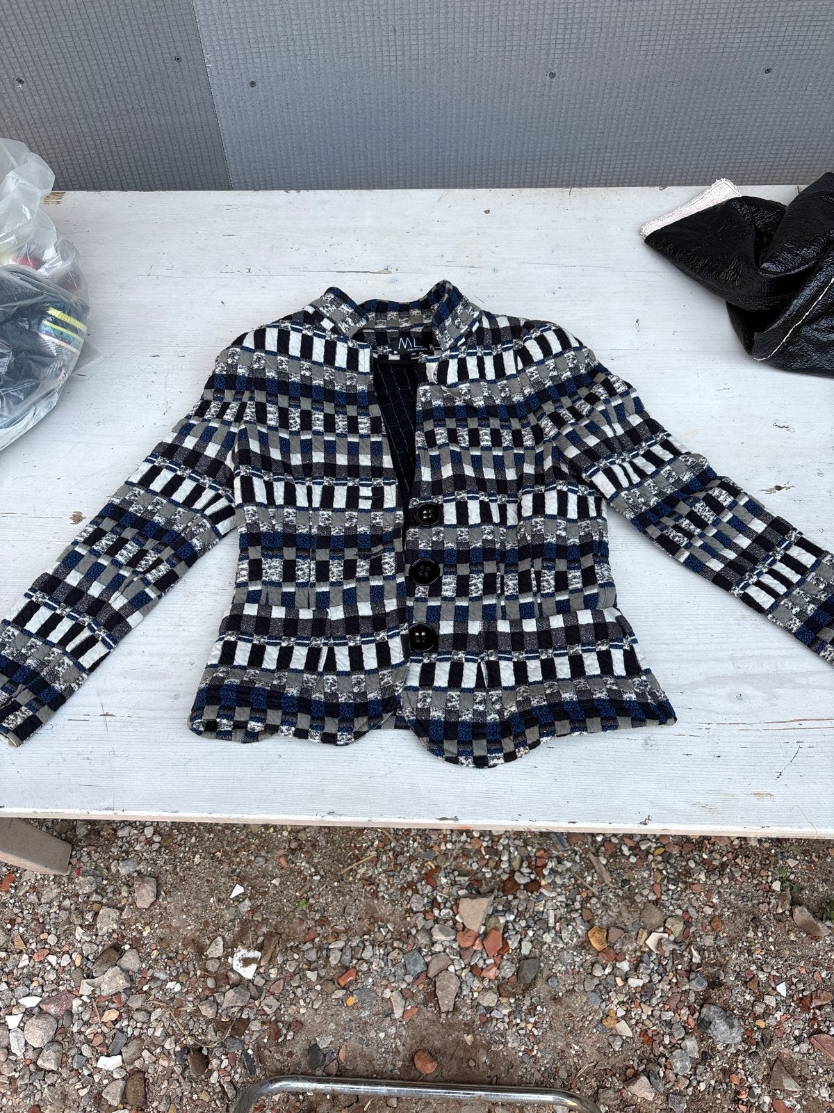 ML Collections Jasje Maat 38 - Geruit Patroon, Maat 38/40 (M), Blauw, Ophalen of Verzenden, Zo goed als nieuw