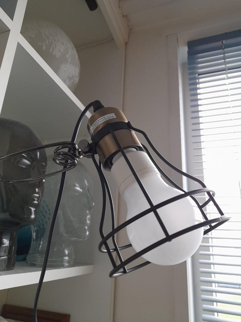 Lamp met klem knijplamp zwart  - nieuwst., Ophalen, Zo goed als nieuw