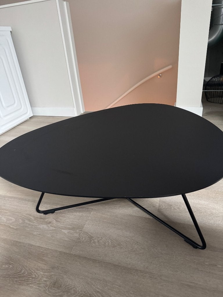 TWINNY BIJZETTAFEL KLEIN BLAD FENIX ZWART, Overige materialen, Gebruikt, Rond, 75 cm of meer