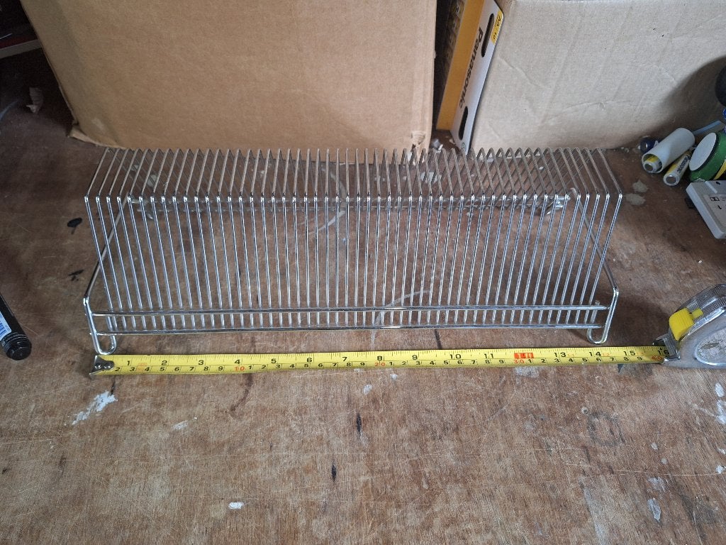 Vintage metalen vinyl platen rekje in mooie staat, Ophalen of Verzenden, Zo goed als nieuw, Overige formaten