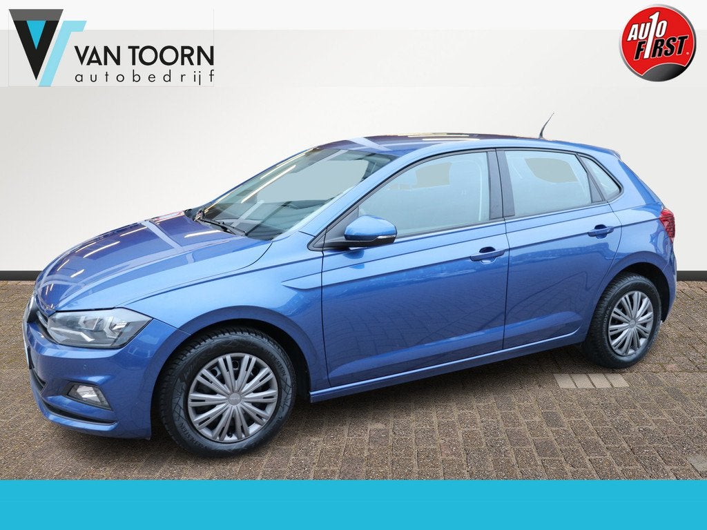 Volkswagen Polo 1.0 TSI Comfortline. Navigatie, Nederlandse, Stof, Gebruikt, Blauw, 49 €/maand