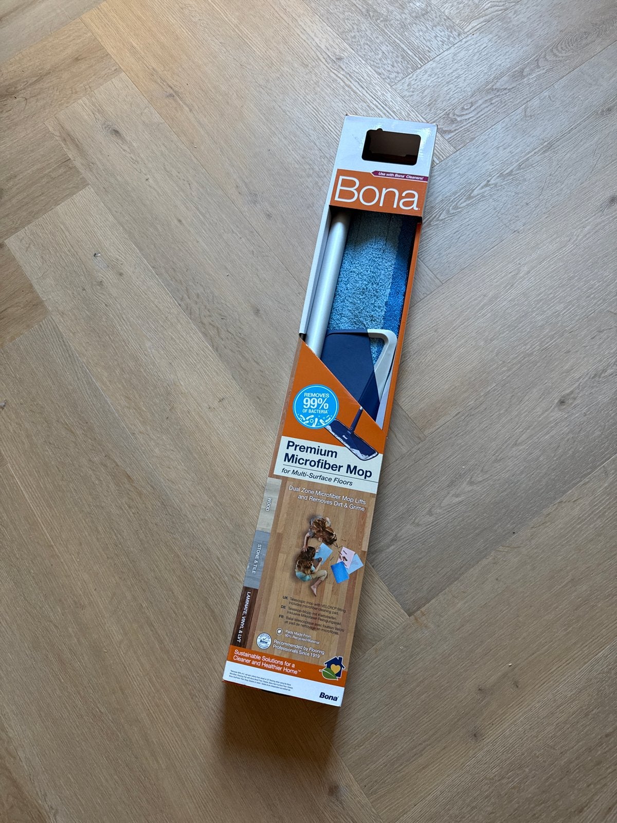 Bona Premium Microvezel Vloer Mop - Nieuw, Ophalen of Verzenden, Mop of Dweil
