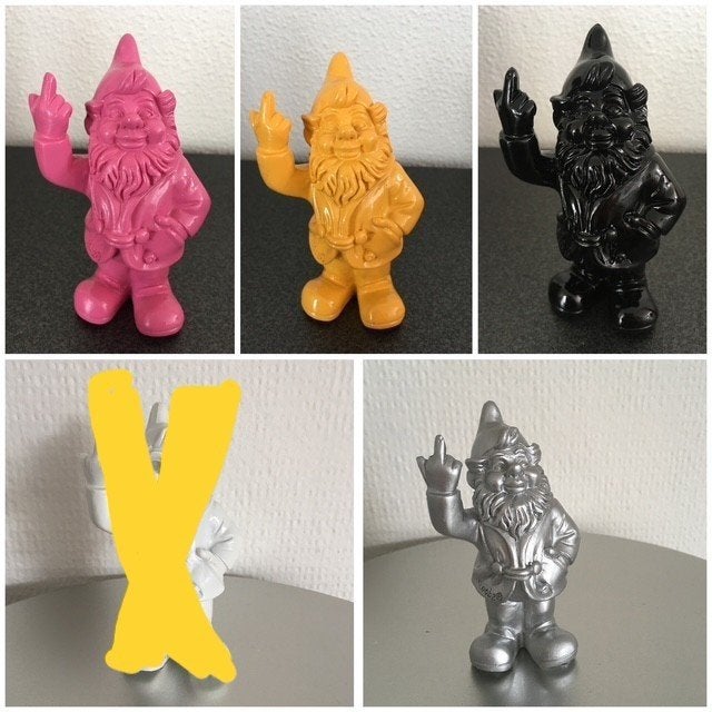 Orginele Stoobz Design F*ck You kabouter 10 cm Nieuw!, Zwart, Nieuw, Kunststof, Ophalen of Verzenden