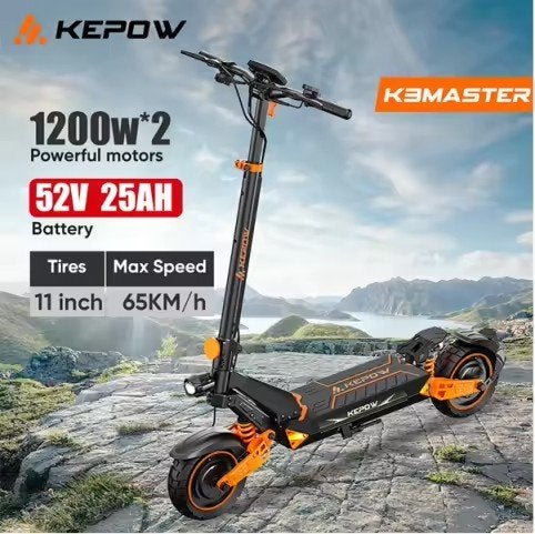 Nieuw! Dubbele motor KEPOW K3MASTER E-step max 65km u!!, Ophalen of Verzenden, Nieuw, Elektrische step (E-scooter), KEPOW