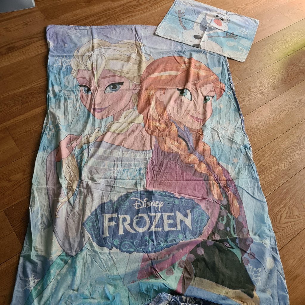 Dekbed overtrek met kussensloop Frozen (180*115)., Gebruikt, Meisje, Ophalen of Verzenden, Kinderbed