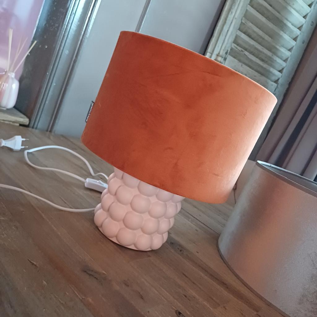 Brynxz terra lampenkap met roze bobbeltjes poot, Ophalen, Rond, Minder dan 25 cm