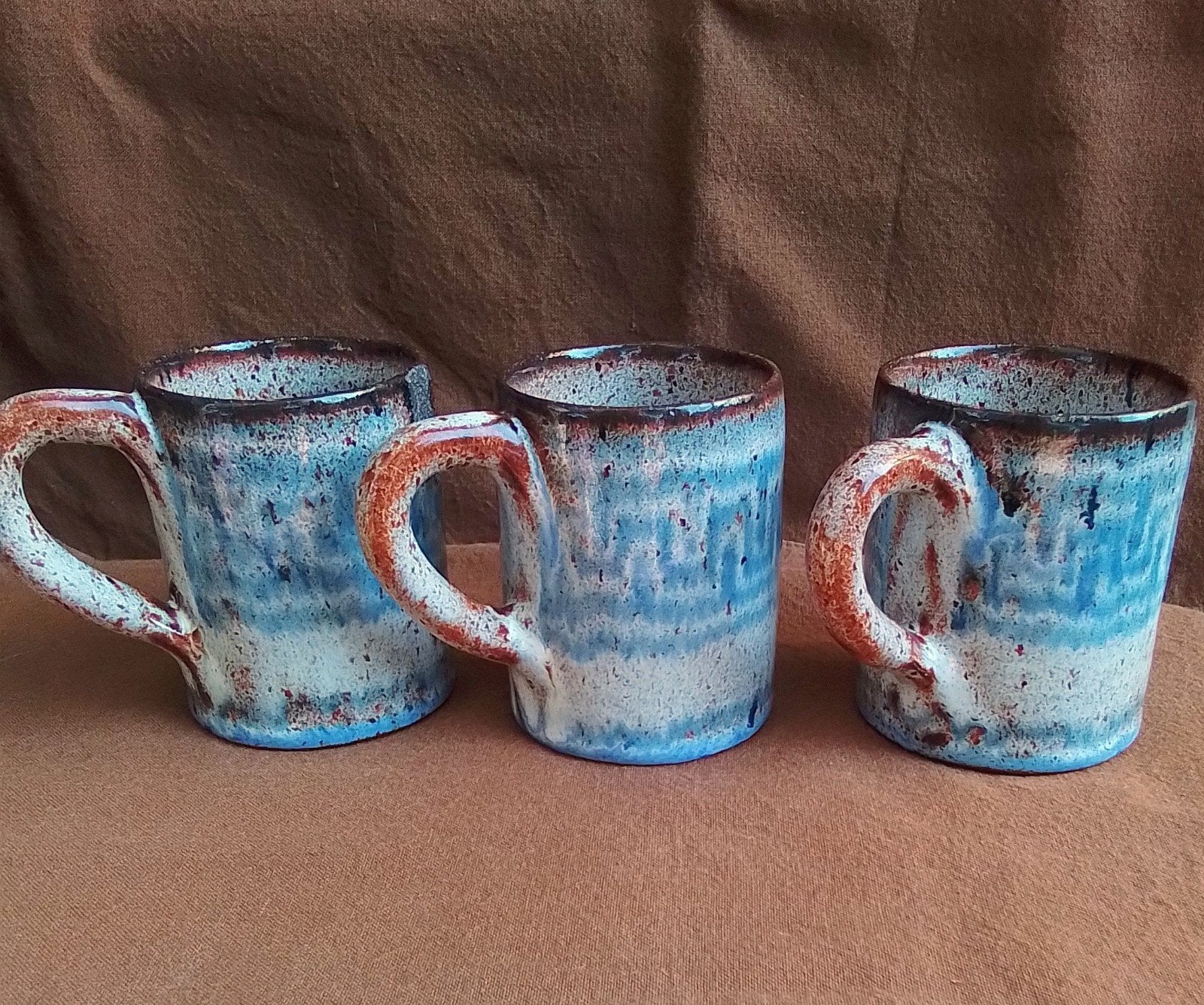 3 Keramieke Espresso Kopjes van De Vuurvogel, Antiek en Kunst, Antiek | Keramiek en Aardewerk, Ophalen of Verzenden