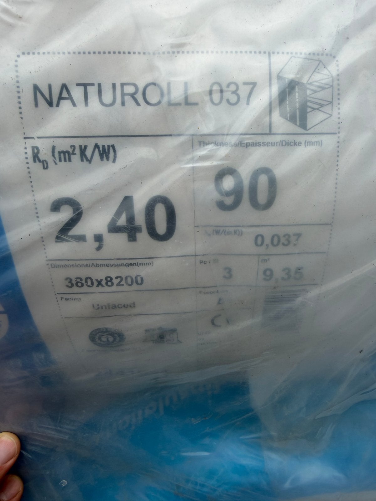 Knauf Naturoll Glaswol Isolatie - Diverse Diktes en Oppervla, Nieuw, Ophalen of Verzenden, 15 m² of meer, Muurisolatie
