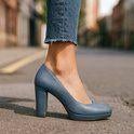 Noë pumps maat 41 denim blauw model Nadra echt leer ZGAN, Pumps, Zo goed als nieuw, Verzenden, Blauw