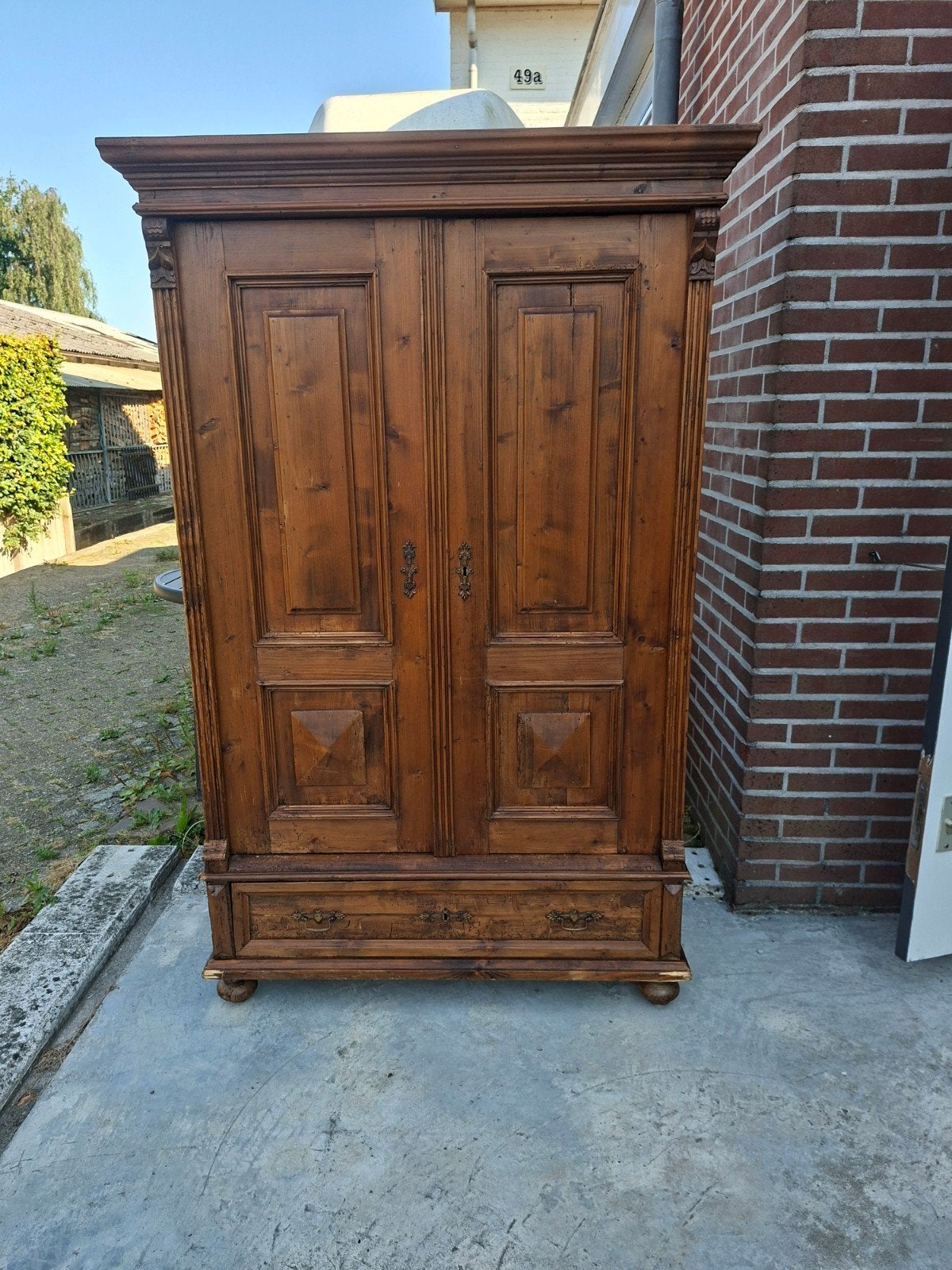 oud grenen houten kast, zie foto's, Ophalen