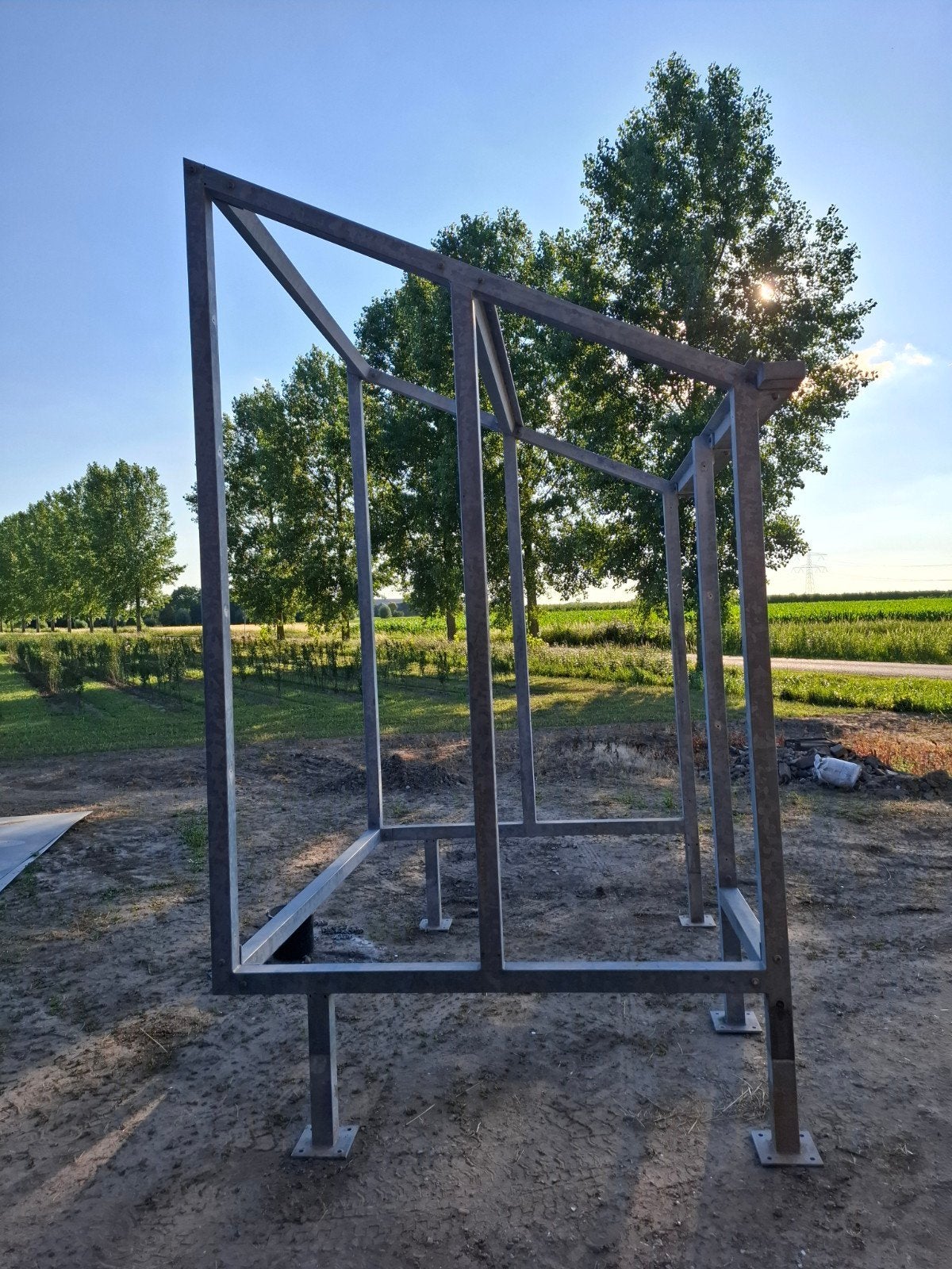 Robuust metalen frame voor berging, overkapping, rookruimte., Tuin en Terras, Bergingen en Tuinkasten, Zo goed als nieuw, Fietsenberging