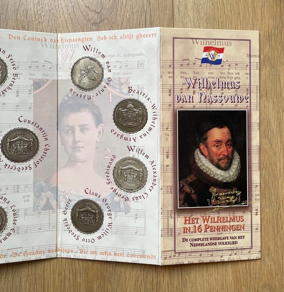 Het Wilhelmus in 16 Penningen - Complete Volkslied, Ophalen of Verzenden, Koningin Beatrix, Overige waardes, Setje