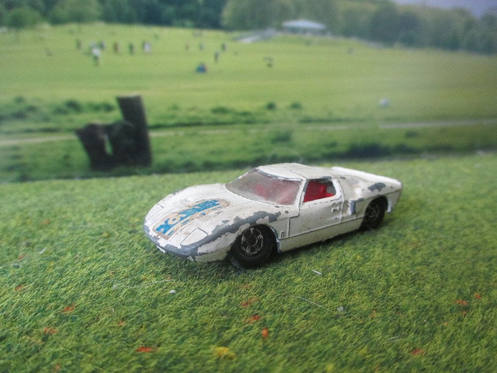 1:61 Ford GT40 - Matchbox Nr41 1970 wit, Ophalen of Verzenden, Gebruikt, Auto