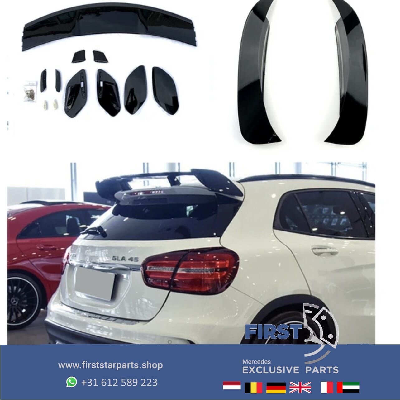 W156 GLA DAK WING X156 GLA45 AMG DAKSPOILER VLEUGEL AERO PAK, Gebruikt, Ophalen of Verzenden, Achter, -