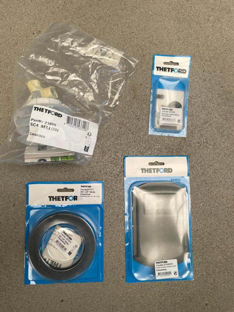 Thetford cassettetoilet onderdelen - rubbers, schuif, balg, Ophalen of Verzenden, Nieuw