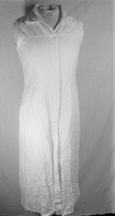 Leuke witte mouwloze jurk.Knopen.Mt 36.Merk Part Two, ., Wit, Ophalen of Verzenden, Zo goed als nieuw