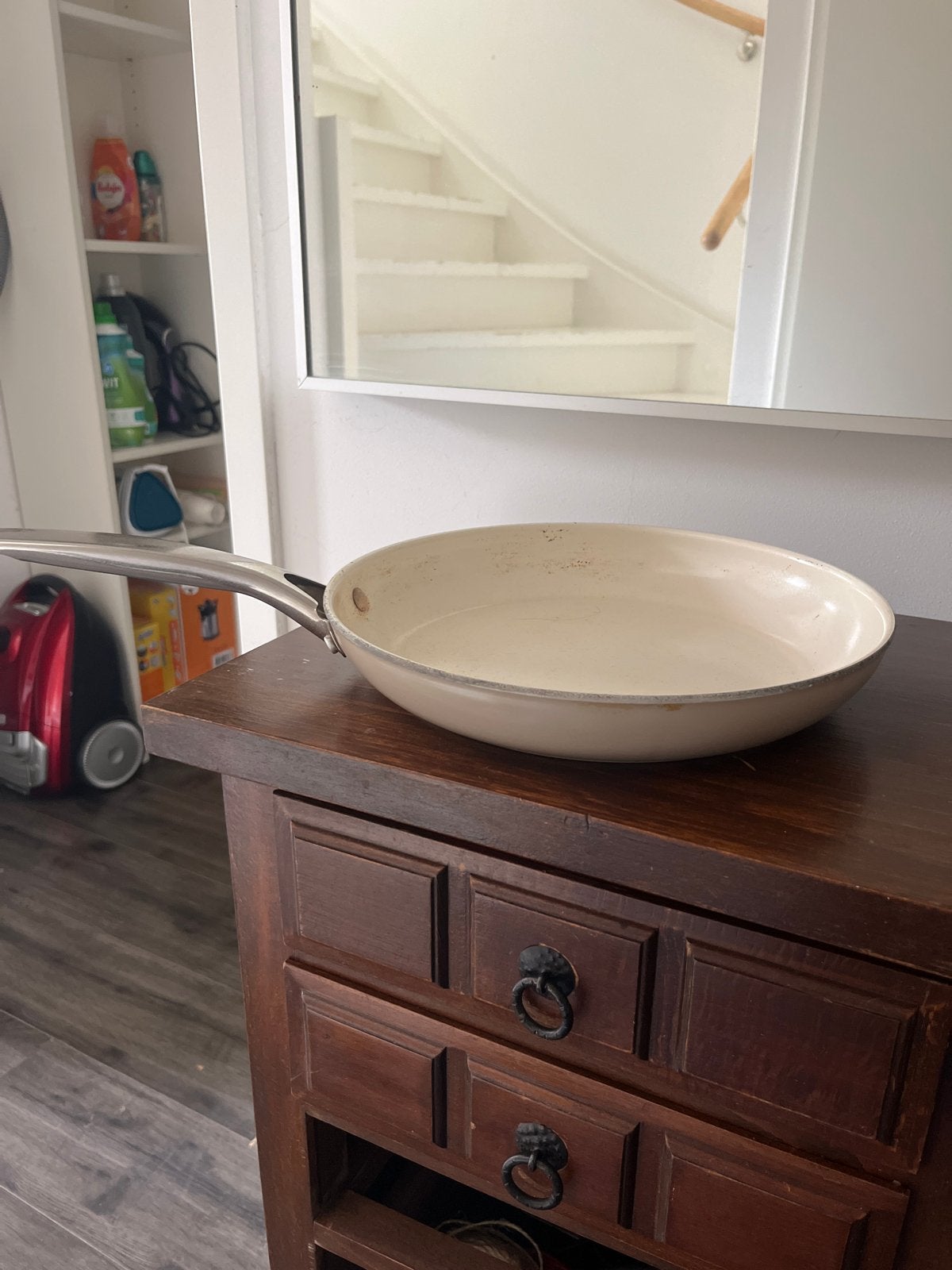 Green Chef Koekenpan - Beige/creme, Ophalen, Gebruikt, Antiaanbaklaag, GreenPan