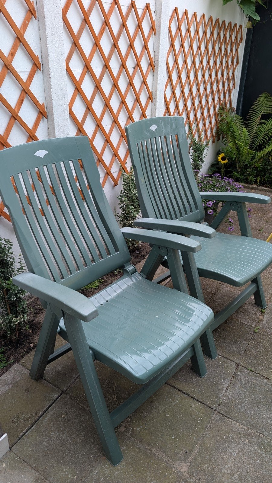 Twee tuinstoelen, Ophalen, Gebruikt, Kunststof