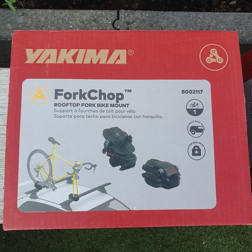 Yakima ForkChop Rooftop Fork bike mount, Verzenden, 2 fietsen, Zo goed als nieuw, Fietsendrager-accessoire