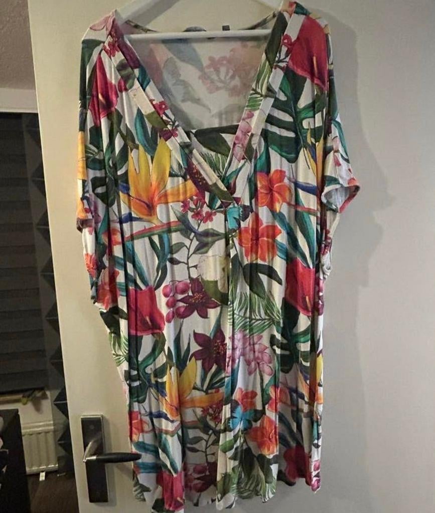 Ulla Popken Tropische Tuniek/Jurk Maat 58/60, Overige kleuren, Blouse of Tuniek, Ulla Popken, Ophalen of Verzenden