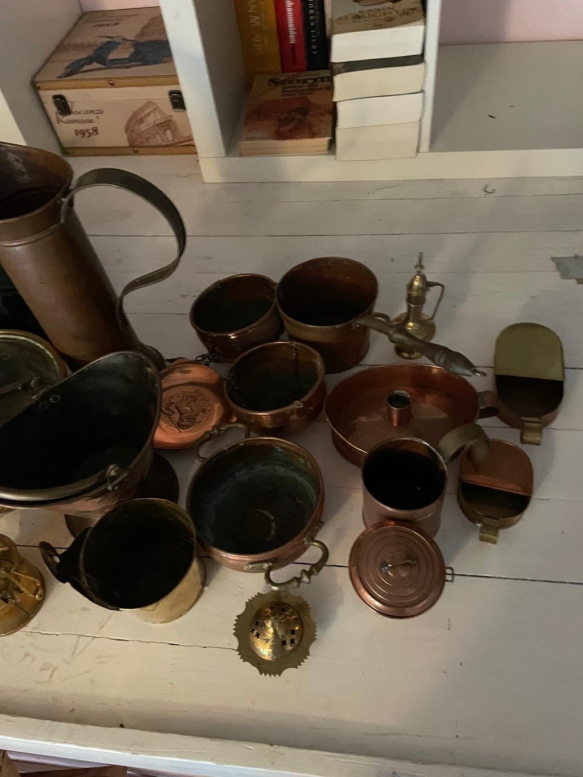 Grote collectie antiek koper en brons, Antiek en Kunst, Antiek | Koper en Brons, Ophalen of Verzenden, Koper