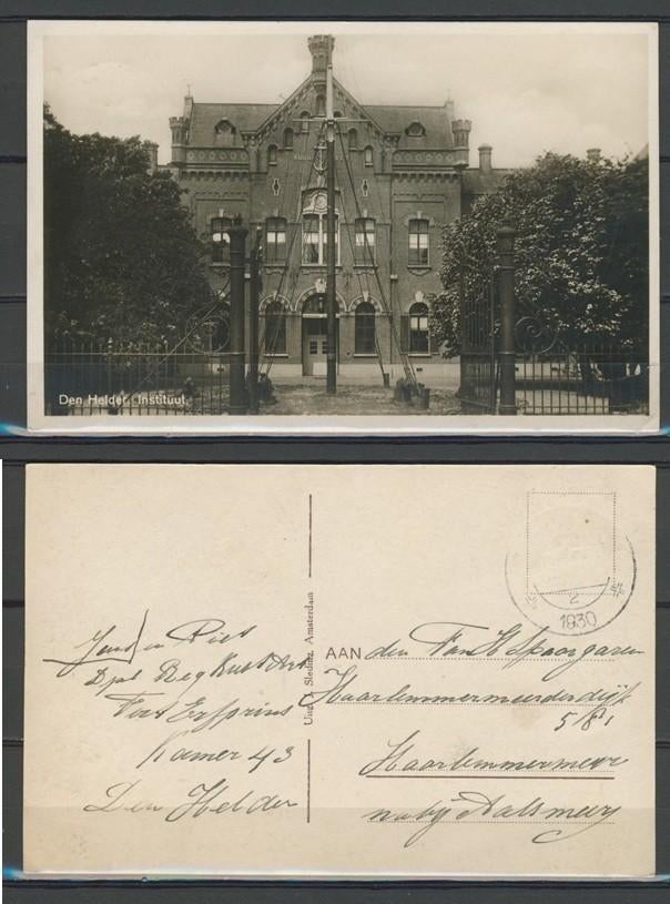 Den Helder 1930Instituut Adelborsten FotoAnsichtkaart m-125c, Verzenden, Landmacht, Nederland, Overige typen