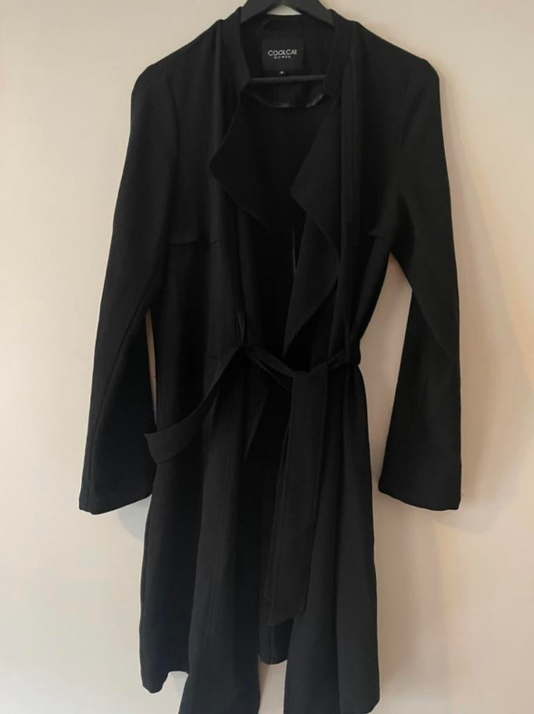 Coolcat vest jas zwart M 38/40 trenchcoat, Ophalen of Verzenden, Zo goed als nieuw, Maat 38/40 (M), Zwart