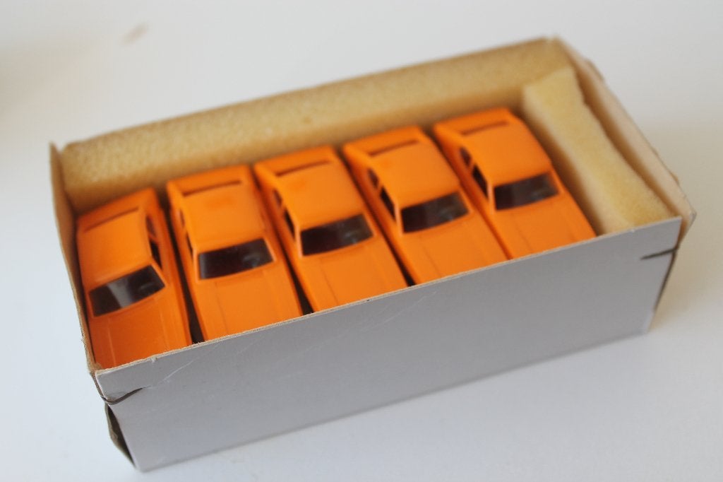 Wiking 10 Oranje Ford Capri's in orig. kartonnen verpakking, Ophalen of Verzenden, Zo goed als nieuw, Auto, Wiking