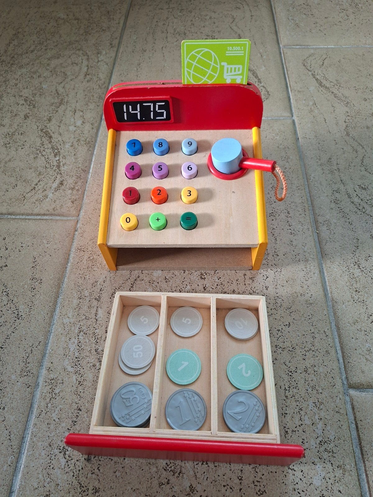 Houten Kassa - Speelgoed voor Kinderen, Ophalen of Verzenden, Zo goed als nieuw, Jongen of Meisje