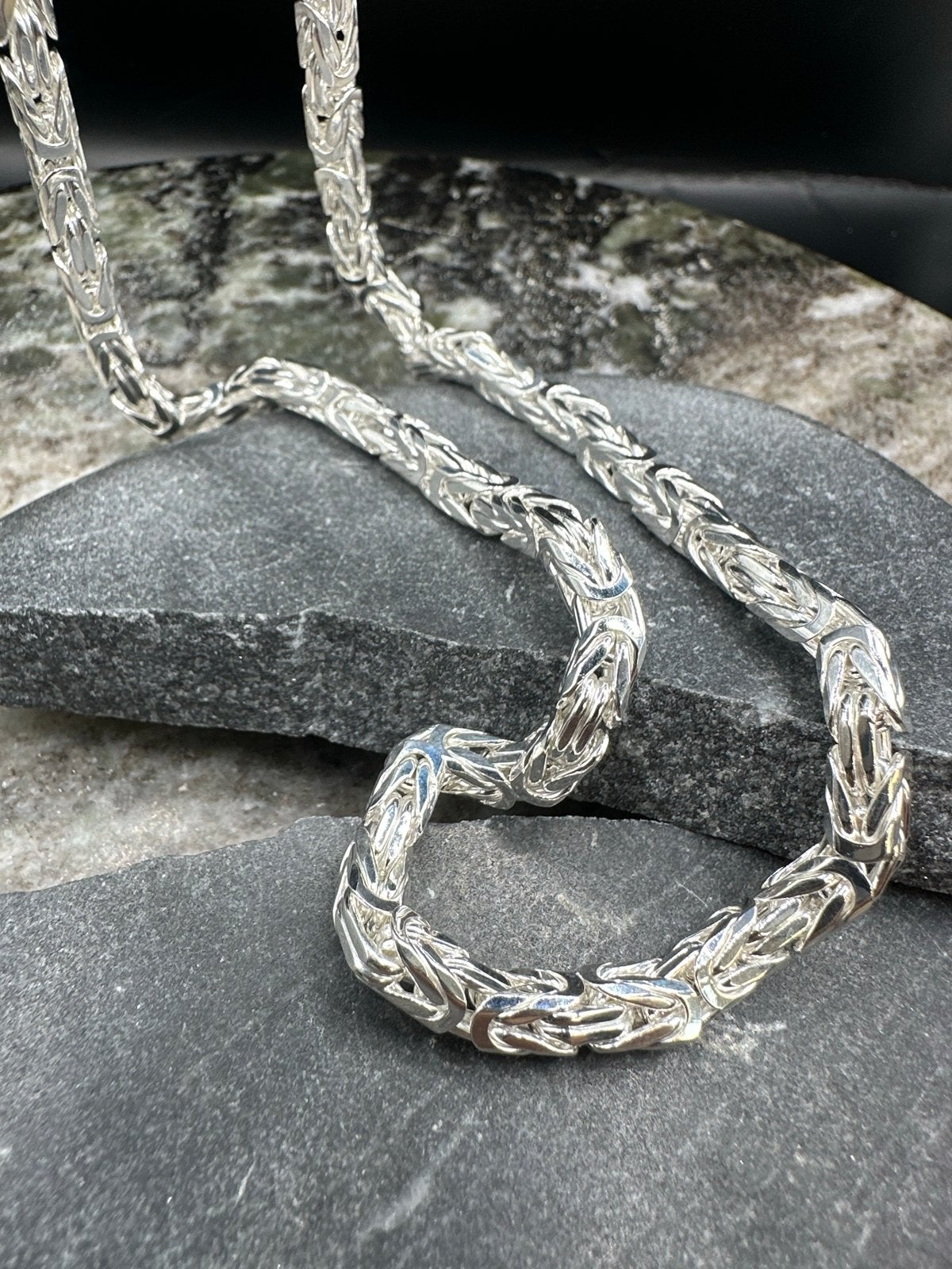 925 Zilveren Massieve Koningsketting - Nieuw, Sieraden, Tassen en Uiterlijk, Kettingen, Ophalen of Verzenden, Nieuw, Goud, Zilver