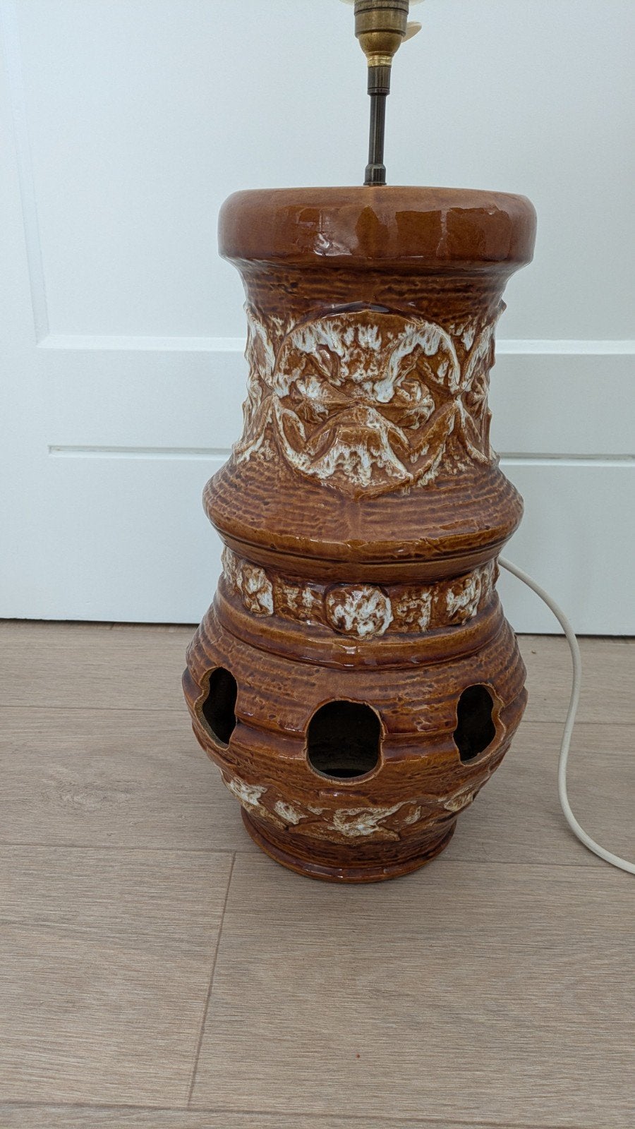 Vintage jaren 70 vloerlamp 2 fittingen 2 lichtbronnen, Ophalen of Verzenden, Minder dan 100 cm
